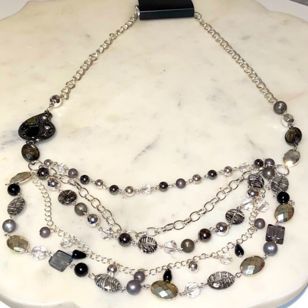 Thalia Sodi Multi strand bead and charm necklace
